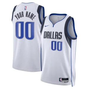 Dallas Mavericks Dashing Nike Unisex Swingman Custom Jersey White Association Edition - Design innovant - Écarte-vous du commun des mortels