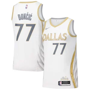 Dallas Mavericks Nike Swingman Player Jersey City Edition White Luxueux - Idéal pour les collectionneurs - Qualité premium garantie