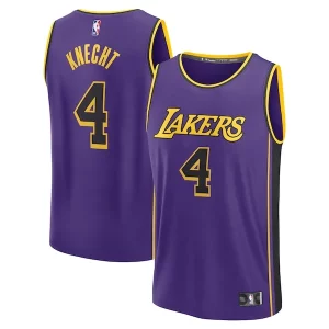 Dalton Knecht Los Angeles Lakers Fast Break Replica Player Jersey Statement Distingué Edition Purple - Édition limitée - Uniques dans leur genre