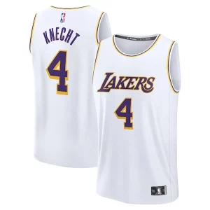 Dalton Knecht Los Angeles Lakers Fast Break Replica Player Jersey Association Edition Prime White - Design innovant - Écarte-vous du commun des mortels