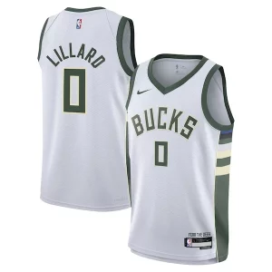 Damian Lillard Milwaukee Bucks Nike Éclatant Youth Swingman Jersey Association Edition White - Dernières unités - Ne manquez pas cette opportunité
