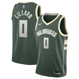 Damian Lillard Milwaukee Bucks Nike Unisex Swingman Player Jersey Icon Edition Commémoratif Hunter Green - Idéal pour les soirées de sport - Montrez votre style