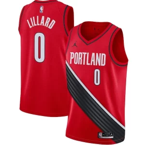 Damian Lillard Portland Splendide Trail Blazers Jordan Brand 2020/21 Swingman Jersey Statement Edition Red - Parfait pour le match jour - Montrez votre support avec style