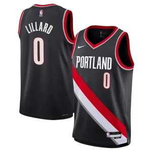 Damian Lillard Portland Trail Vibrant Blazers Nike Youth Swingman Jersey Icon Edition Black - Maillot de collection - Un bijou pour les amateurs