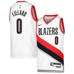 Damian Lillard Portland Trail Blazers Nike Youth Swingman Jersey Association Éclatant Edition White - Événement exclusif - Soyez l'un des premiers à avoir ce maillot