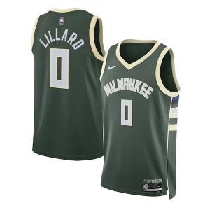 Damian Superbe Lillard Milwaukee Bucks Nike Unisex Swingman Jersey Icon Edition Hunter Green - Parfait pour le match jour - Montrez votre support avec style