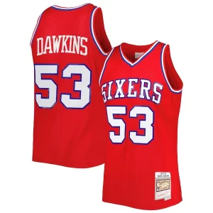 Darryl Dawkins Philadelphia 76ers Hardwood Classics Dashing 1979/80 Swingman Jersey Red - Stock limité - Commandez vite votre maillot exclusif