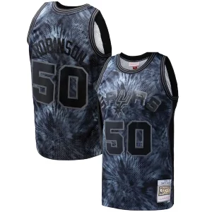 David Robinson San Antonio Spurs Hardwood Classics 1998/99 Magnifique Tie Dye Swingman Jersey Black - Maillot de collection - Un bijou pour les amateurs