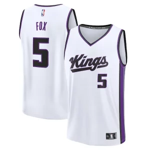De'Aaron Fox Sacramento Distingué Kings Fast Break Replica Player Jersey Association Edition White - Édition limitée - Uniques dans leur genre
