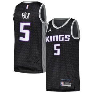 De'Aaron Fox Sacramento Élégant Kings Jordan Brand Swingman Player Jersey Statement Edition Black - Promotion limitée - Profitez de la réduction avant qu'elle ne soit terminée