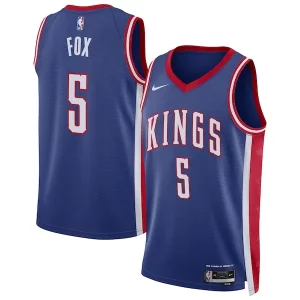 De'Aaron Fox Sacramento Kings Classique Nike Unisex 2024/25 Swingman Player Jersey City Edition Blue - Maillot de qualité supérieure - Durable et résistant
