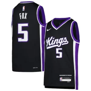 De'Aaron Fox Sacramento Kings Nike Youth Swingman Exquisite Jersey Icon Edition Purple - Maillot de qualité supérieure - Durable et résistant