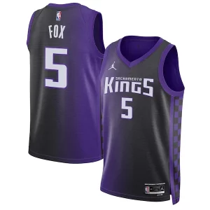 De'Aaron Fox Sacramento Kings Jordan Brand Unisex Swingman Jersey Statement Edition Unique Purple - Stock limité - Commandez vite votre maillot exclusif
