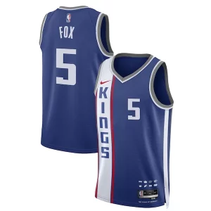 De'Aaron Fox Sacramento Kings Nike Unisex 2023/24 Exclusif Swingman Jersey Blue City Edition - Pour les matchs d'athlétisme - Restez frais et confortable