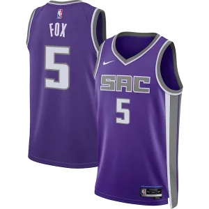 De'Aaron Fox Sacramento Kings Nike Unisex Swingman Jersey Icon Collectible Edition Purple - Édition commemorative - Souvenez-vous des moments inoubliables