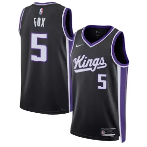 De'Aaron Fox Sacramento Kings Nike Unisex Swingman Jersey Icon Edition Black/White Magnifique - Garantie satisfaction - Si vous n'êtes pas satisfait