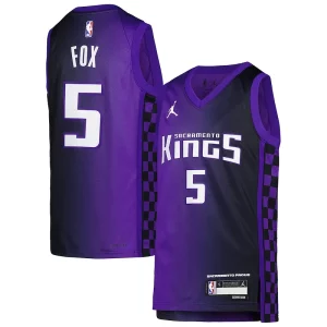 De'Aaron Fox Sacramento Luxueux Kings Jordan Brand Youth Swingman Jersey Statement Edition Purple - Offre spéciale - Achetez maintenant et économisez