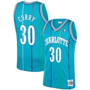 Dell Curry Charlotte Hornets Notable 1992/93 Hardwood Classics Swingman Jersey Teal - Édition limitée - Uniques dans leur genre