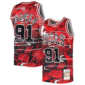Dennis Rodman Chicago Bulls 1997/98 Hardwood Classics Lunar New Year Swingman Jersey Personalisable Red - Parfait pour le match jour - Montrez votre support avec style