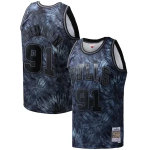 Dennis Rodman Chicago Bulls Hardwood Classics 1995/96 Uniques Tie Dye Swingman Jersey Black - Idéal pour les soirées de sport - Montrez votre style