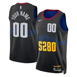 Denver Nuggets Nike Unisex 2023/24 Custom Swingman Jersey Black City Edition Notable - Maillot de marque reconnue - Faites confiance à la qualité