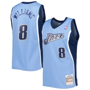 Deron Williams Utah Authentique Jazz 2001/02 Hardwood Classics Swingman Jersey Blue - Vêtement de fan emblématique - Montrez votre amour pour l'équipe