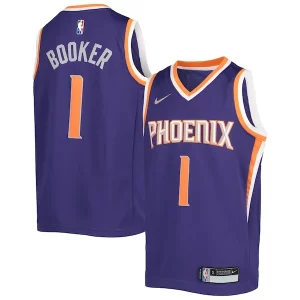 Devin Booker Phoenix Authentique Suns Nike Youth 2021/22 Diamond Swingman Jersey Icon Edition Purple - Édition commemorative - Souvenez-vous des moments inoubliables