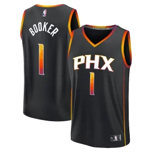 Devin Booker Phoenix Exceptionnel Suns Fast Break Replica Player Jersey Statement Edition Black - Édition limitée - Uniques dans leur genre