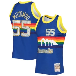 Dikembe Mutombo Denver Nuggets 1996/97 Stylish Hardwood Classics NBA 75th Anniversary Diamond Swingman Jersey Royal - Dernières unités - Ne manquez pas cette opportunité