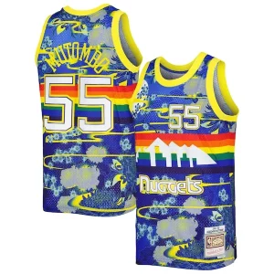 Dikembe Mutombo Denver Nuggets Hardwood Premium Classics Lunar New Year Swingman Jersey Blue - Édition commemorative - Souvenez-vous des moments inoubliables