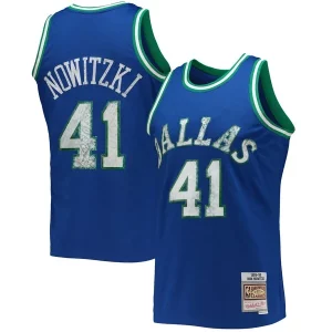 Dirk Nowitzki Dallas Mavericks 1998/99 Splendide Hardwood Classics NBA 75th Anniversary Diamond Swingman Jersey Blue - Livraison gratuite - Économisez sur les frais d'expédition