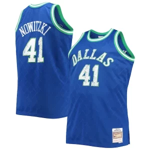 Dirk Nowitzki Dallas Mavericks Big & Tall 1998/99 NBA Luxueux 75th Anniversary Diamond Swingman Jersey Blue - Maillot de qualité supérieure - Durable et résistant