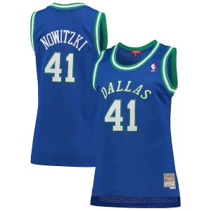 Dirk Nowitzki Dallas Mavericks Women's Hardwood Admirable Classics Swingman Jersey Blue - Maillot de qualité supérieure - Durable et résistant
