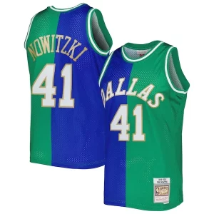 Dirk Nowitzki Dirk Nowitzki Hardwood Classics 1998/2019 Split Éclatant Swingman Jersey Blue/Green - Offre d'achat groupé - Achetez avec vos amis et économisez