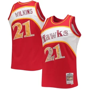 Dominique Wilkins Atlanta Hawks 1986/87 Hardwood Classics NBA 75th Anniversary Stylish Diamond Swingman Jersey Red - Collectionner ce maillot rare - Augmentez la valeur de votre collection
