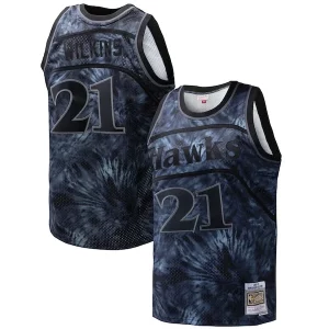 Dominique Wilkins Atlanta Hawks Hardwood Classics Personalisable 1986/87 Tie Dye Swingman Jersey Black - Livraison gratuite - Économisez sur les frais d'expédition
