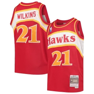 Dominique Wilkins Atlanta Hawks Youth 1986/87 Élégant Hardwood Classics Swingman Throwback Jersey Red - Pour les fans de la ligue - Un maillot authentique de la compétition
