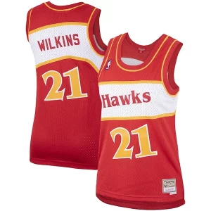 Dominique Wilkins Atlanta Vibrant Hawks Women's Hardwood Classics Swingman Jersey Red - Maillot authentique - Reproduit avec soin