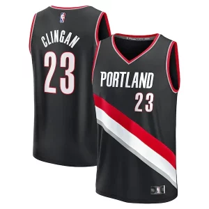 Donovan Clingan Portland Trail Blazers 2024 NBA Draft Fast Break Player Notable Jersey Icon Edition Black - Style contemporain - Restez à la mode avec ce maillot