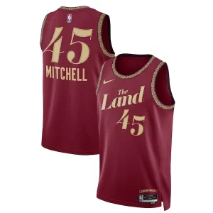 Donovan Mitchell Cleveland Cavaliers Nike Unisex 2023/24 Swingman Jersey Wine City Edition Unique - Pour les matchs d'athlétisme - Restez frais et confortable