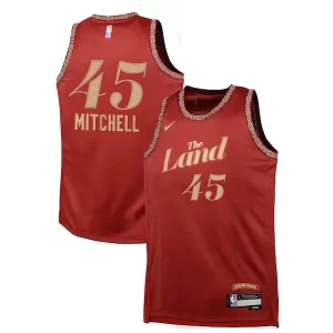 Donovan Mitchell Cleveland Charming Cavaliers Nike Youth Swingman Replica Jersey City Edition Wine - Pour les matchs d'athlétisme - Restez frais et confortable
