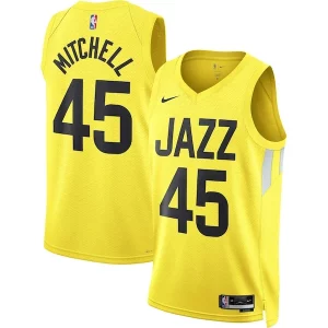 Donovan Mitchell Utah Jazz Nike Unisex Charming Swingman Jersey Icon Edition Gold - Maillot authentique - Reproduit avec soin