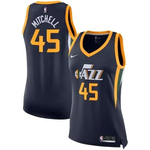 Donovan Mitchell Utah Jazz Nike Women's Swingman Jersey Icon Tendance Edition Navy - Garantie satisfaction - Si vous n'êtes pas satisfait