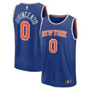 Donte DiVincenzo New York Knicks Élégant Fast Break Replica Player Jersey Icon Edition Royal - Idéal pour les collectionneurs - Qualité premium garantie