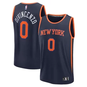 Donte DiVincenzo New York Knicks Fast Break Replica Player Jersey Sophistiqué Statement Edition Navy - Maillot de collection - Un bijou pour les amateurs