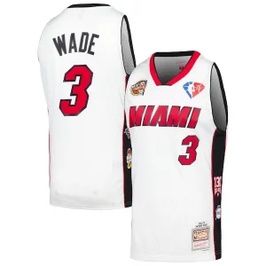 Dwyane Wade Miami Dashing Heat Unisex Hall of Fame Class of 2023 Throwback Swingman Jersey White - Fait à la main - Un produit unique et de qualité