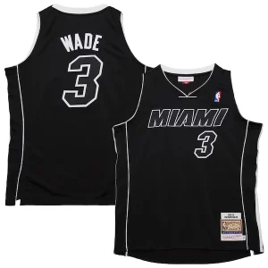 Dwyane Wade Miami Heat 2011/12 Hardwood Classics Luxueux Authentic Jersey Black - Maillot de collection - Un bijou pour les amateurs