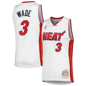 Dwyane Wade Superbe Miami Heat 2001/02 Hardwood Classics Swingman Jersey White - Pour les fans de la ligue - Un maillot authentique de la compétition