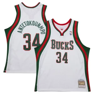 Giannis Antetokounmpo Milwaukee Bucks 2013/14 Hardwood Classics Premium Swingman Jersey White - Maillot de marque reconnue - Faites confiance à la qualité