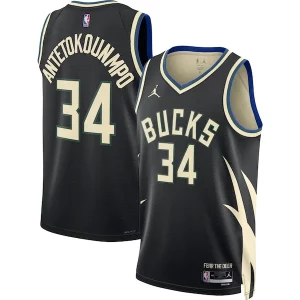 Giannis Antetokounmpo Milwaukee Bucks Jordan Brand Unisex Swingman Stylish Jersey Statement Edition Black - Giftez-le à un fan dévoué - Livraison en temps pour les fêtes